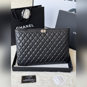 小香 chanel 原單手包 Leboy新款 依然很潮的三條邊款式，進口小羊皮制