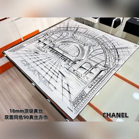New~香奈兒這款必入 [18mm頂級真絲雙面同色] 絲巾的圖案是巴黎大皇宮中