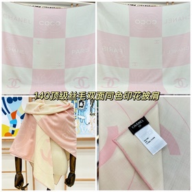 Chanel 25s秋冬新品~ [140頂級絲毛雙面同色披肩] 25s 秋冬披