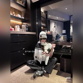 Chanel香奈兒針織帽子圍巾套裝