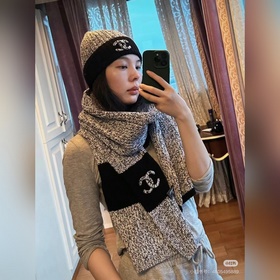 Chanel香奈兒針織帽子圍巾套裝