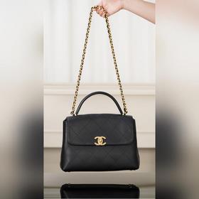 頂級進口原廠皮 所見即所得！ [出貨]Chanel 25s 手提口蓋包 黑金