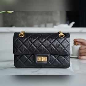 頂級進口原廠皮 所見即所得！  CHANEL 複刻 . MINI 正品皮 黑金