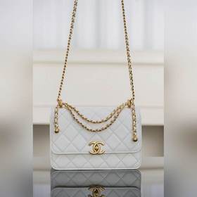頂級進口原廠皮 所見即所得！  CHANEL 25s 原廠小牛皮 雙金球22c