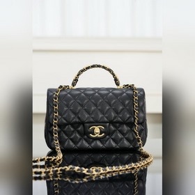 頂級進口原廠皮 所見即所得！ Chanel 25B 雙C手柄 CF 黑色 大號