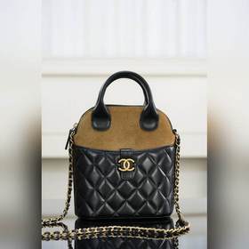 頂級進口原廠皮 所見即所得！ Chanel 25A 高級手工坊 豎版麂皮手提包