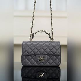 頂級進口原廠皮 所見即所得！ Chanel 23k 秋冬新款 雙C 手柄CF 深