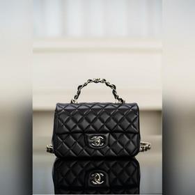 頂級進口原廠皮 所見即所得！ Chanel 23k 秋冬新款 雙C 手柄CF