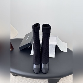 襪子可拆卸 Chanel 25K新款襪子靴！ 這個襪靴真的一眼好看 穿上一整個