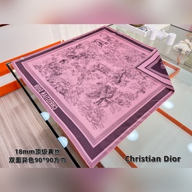 Dior 雙面印花方巾 18mm雙面印花[2號色B面] 這款方巾以經典的 Sa