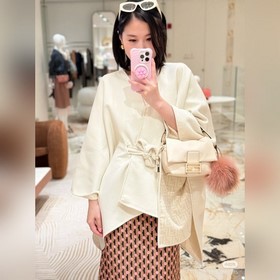 F 腰帶款鬥篷 最新款雙面ff鬥篷 貴婦風滿滿 品質無敵好 厚實 柔軟 100%