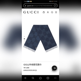 Gucci 大G流蘇 最新爆款 經典雙大g 雙面提花流蘇圍巾 原版原标，經典的設