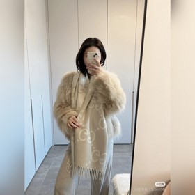 Gucci 大G流蘇 最新爆款 經典雙大g 雙面提花流蘇圍巾 經典的設計 耐看百