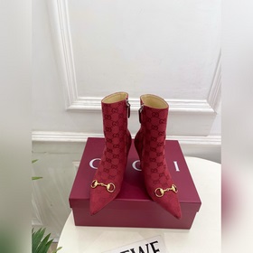 Gucci 古馳 25ss 2026秋冬新品馬銜扣尖頭側拉鍊高跟短靴 主打系列