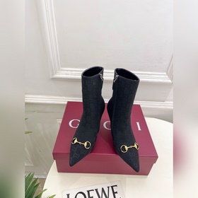 Gucci 古馳 25ss 2026秋冬新品馬銜扣尖頭側拉鍊高跟短靴 主打系列