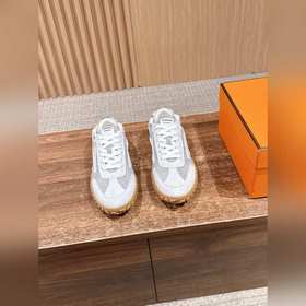 Hermes Jet Sneaker# 愛馬仕新款情侶阿甘德訓鞋 小白鞋 镂孔柔