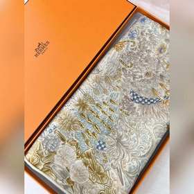 140頂級絲絨雙面，手工卷邊絲絨雙面方巾(30%真絲70%羊絨) 絲絨雙面印花