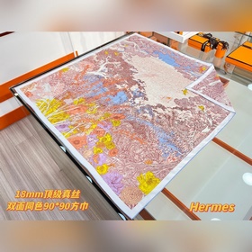 重磅推薦的愛馬仕絲巾 回歸自然 90方巾 18mm頂級真絲 雙面同色印花方巾