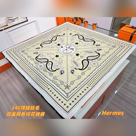 水果競技 140雙面絲毛披肩 手工卷邊絲毛方巾(30%桑蠶絲70%羊毛) 這