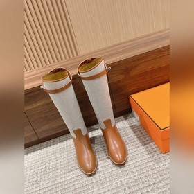 #布面 Hermes 愛馬仕kelly扣騎士靴長靴 經典的H家族筒靴風格不會落