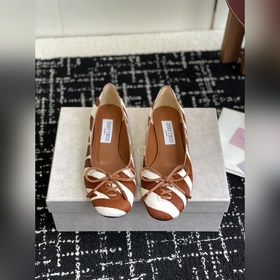 代購級 JIMMY CHOO JC 吉米周 25ss新款簡約蝴蝶結系帶瑪麗珍平底