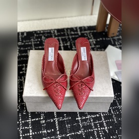 代購級 Jimmy Choo 25ss 春夏 系列JC新款 高跟拖鞋 單鞋 模