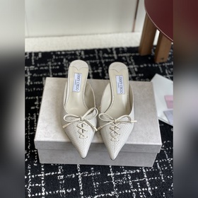 代購級 Jimmy Choo 25ss 春夏 系列JC新款 高跟拖鞋 單鞋 模