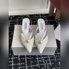 代購級 Jimmy Choo 25ss 春夏 系列JC新款 高跟拖鞋 模糊鞋履