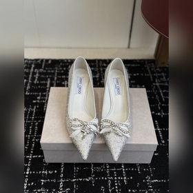 代購級 Jimmy Choo 25ss 春夏 蝴蝶結系列JC新款 高跟 單鞋