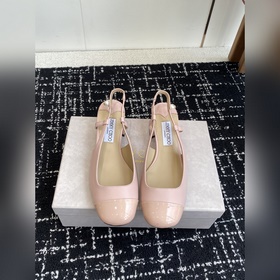 代購級 Jimmy Choo 最高品質 最新拼接 粗跟 後空涼鞋 同步專櫃 主