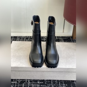 代購級 Jimmy choo 真皮法式複古 極簡百搭平底厚底切爾西短靴腳真的是史