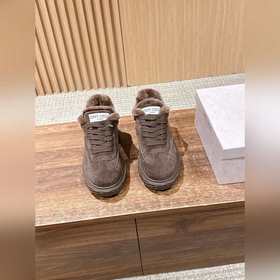 Jimmy Choo 周仰傑新款羊毛厚底休閑運動鞋小白鞋 奢柔納帕革拼舒适質感
