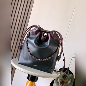 Loewe 新款 新柔軟雙色納帕小羊皮 Flamenco Purse 托特包