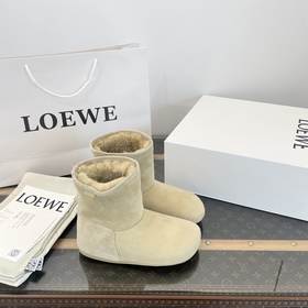 Loewe. 羅意威2026秋冬毛毛短靴，，雪地靴 [大廠高端頂級品質] loe