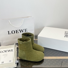 Loewe. 羅意威2026秋冬毛毛短靴，，雪地靴 [大廠高端頂級品質] loe