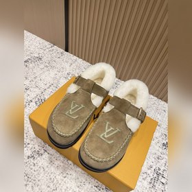 頂級版本 LV路易威登 L家驢牌 Colorado系列 毛絨 瑪麗珍 毛毛鞋 原