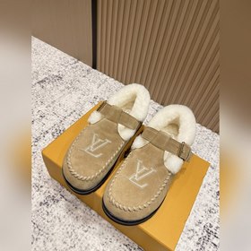 頂級版本 LV路易威登 L家驢牌 Colorado系列 毛絨 瑪麗珍 毛毛鞋 原