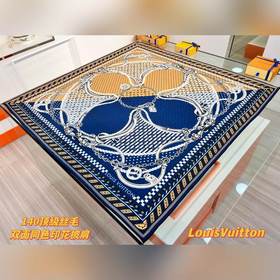 OCEAN BANDANA 140雙面同色絲毛披肩 [Lv秋冬新品] Ocea