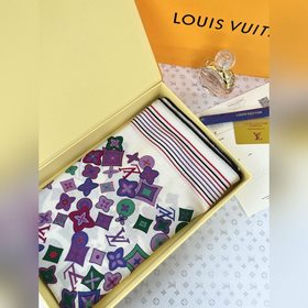 140頂級絲絨雙面，手工卷邊絲絨雙面方巾(30%真絲70%羊絨) 絲絨雙面印花
