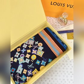 140頂級絲絨雙面，手工卷邊絲絨雙面方巾(30%真絲70%羊絨) 絲絨雙面印花