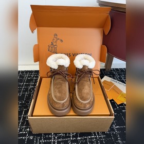 代購級 Louis Vuitton lv最新秋冬可愛 羊毛 雪地靴 勃肯鞋型體，