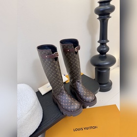 25Fw秋冬新款Louis vuitton LV BEAUBOURG高筒靴老花吊
