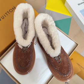 頂級版本：女款 LV路易威登L家 驢牌 Cortina系列 毛靴 雪地靴 短靴