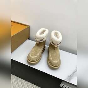 短靴 LV路易威登L家 驢牌 Cortina系列 毛靴 雪地靴 短靴 本款 Co