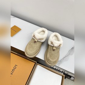 拖鞋 LV路易威登L家 驢牌 Cortina系列 毛靴 雪地靴 短靴 本款 C