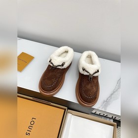 拖鞋 LV路易威登L家 驢牌 Cortina系列 毛靴 雪地靴 短靴 本款 C
