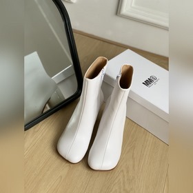 高定品質！Maison Margiela MM6分趾靴 鞋面牛皮 内裡牛皮 高