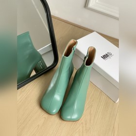 高定品質！Maison Margiela MM6分趾靴 鞋面牛皮 内裡牛皮 高