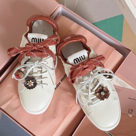 頂級版本：女款 MiuMiu缪缪 最新 休閑 運動鞋 小白鞋 原版購入開發 做貨