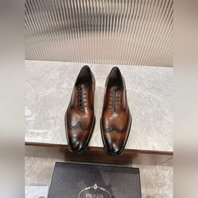 [Prada，普拉達]原單 高品質 -代購級别 -經典牛津鞋 -材質-原版進口牛